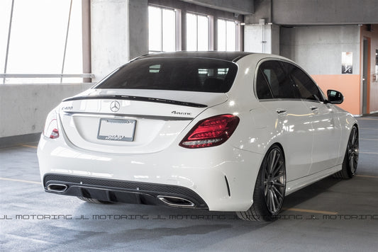 Mercedes Benz W205 C63 C300 C350 Sport Carbon Fiber Rear Diffuser